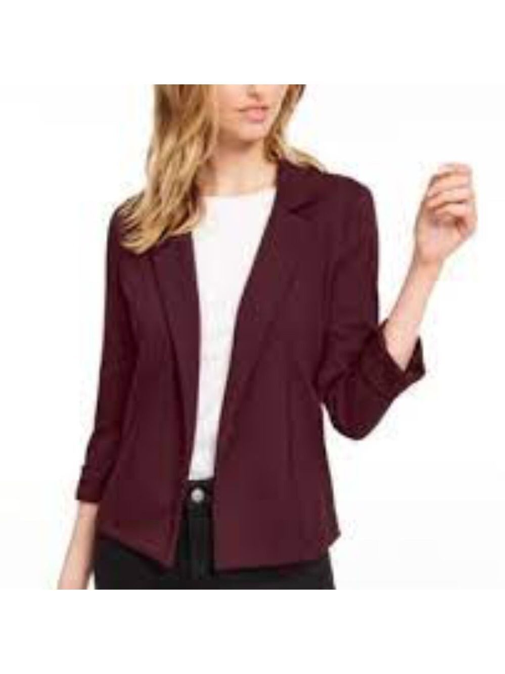 Maison Jules 3/4 Sleeve Knit Blazer